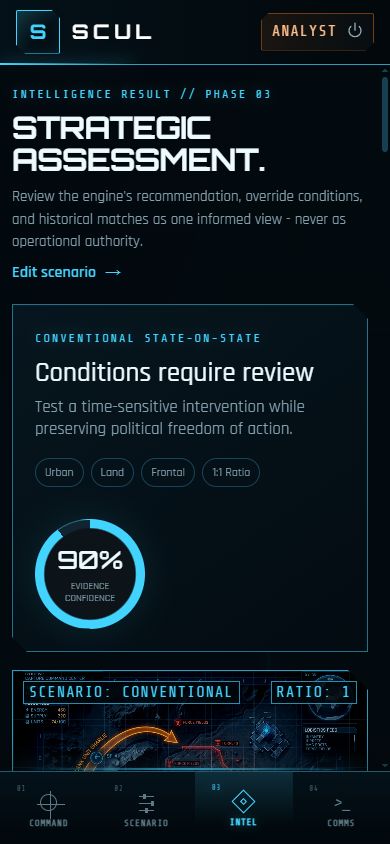 SCUL mobile strategic assessment view