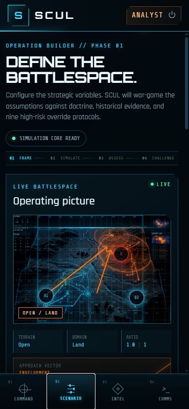 SCUL mobile scenario interface